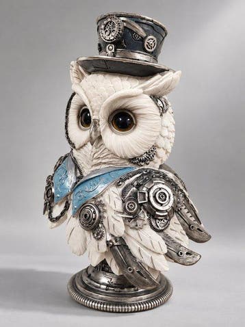 Ornement décoratif - Europe - hibou de Noël steampunk