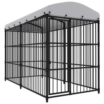 vidaXL Hondenkennel voor buiten met dak 300x150x210 cm, Verzenden, Nieuw