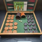 Jeu de société - Backgammon in houten kist, Antiquités & Art