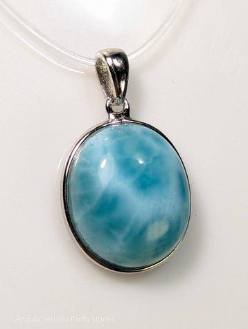 2.25 g - Levend natuurlijk diepblauwe Larimar-hanger – Santo