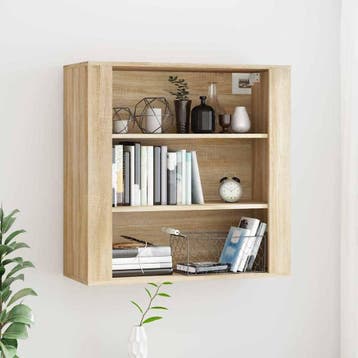Wandkast 80cm eiken - Tweede kansje: OP = OP, Met plank(en), Verzenden, Zo goed als nieuw, Minder dan 150 cm