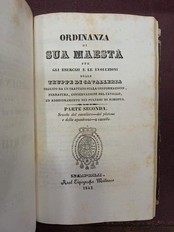 Aa. Vv. - Ordinanza di Sua Maestà per gli esercizi e le