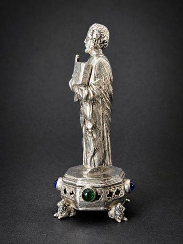 Beeldje, Saint Pierre - 11.5 cm - Zilver, Antiek en Kunst