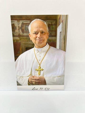 Pape Léon XIV - Chapelet de laudience - Béni et offert par, Antiquités & Art