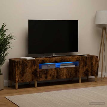 vidaXL LED tv-meubel DELFT 153 x 35 x 43 cm Gerookt eiken, Verzenden