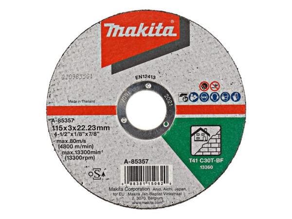 Veiling - 12x Makita Doorslijpsch. 115X3,0Mm Steen A-85357, Bricolage & Construction, Outillage | Scies mécaniques