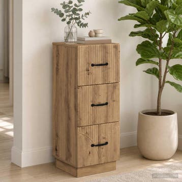 vidaXL Ladekast 33 x 34,5 x 87 cm Bewerkt hout Artisanaal, Verzenden