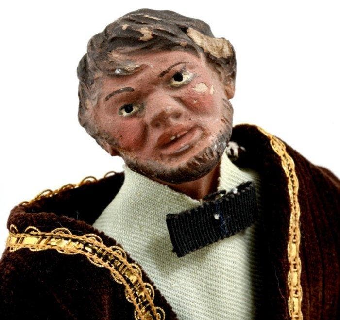 sculptuur, Tre pastori napoletani - 30 cm - Textiel,, Antiek en Kunst, Kunst | Niet-Westerse kunst