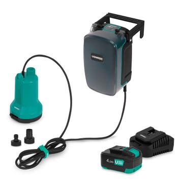 Accu Dompelpomp 20V - 90W – 4.500 l/h, 0,8 bar – vlakzuigend, Jardin & Terrasse, Verzenden