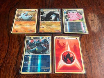 Pokémon - 5 Card - Prime, Reverse Holos & Ho-Oh Fire Energy, Nieuw
