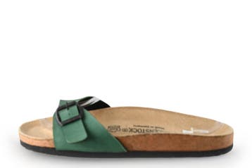 Birkenstock Slippers in maat 38 Groen, Kleding | Dames, Slippers, Verzenden, Zo goed als nieuw, Groen
