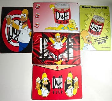 Personnage publicitaire - Belle collection de 5 Duff Beer