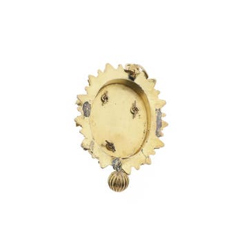 Gouden hanger van een antieke mutsenbel (Hanger of bedel), Ophalen of Verzenden, Gebruikt, Goud, Overige merken