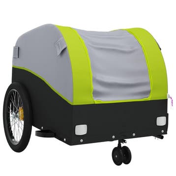 vidaXL Fietskar met wiel met opslag Groen S Oxford polyester, Verzenden