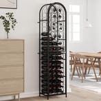 vidaXL Wijnrek voor 73 flessen 45x36x200 cm smeedijzer zwart, Verzenden, Nieuw