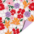 3m Cadeaupapier Retro Flowers (Cadeaupapier 3M, Inpakpapier), Ophalen of Verzenden