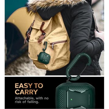 Shockproof Hoesje voor AirPods 1 / 2 met Karabijnhaak -, Verzenden, Nieuw