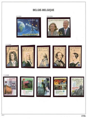 België 2009 - Zegels uit Blokken en Boekjes op Davo, Gestempeld