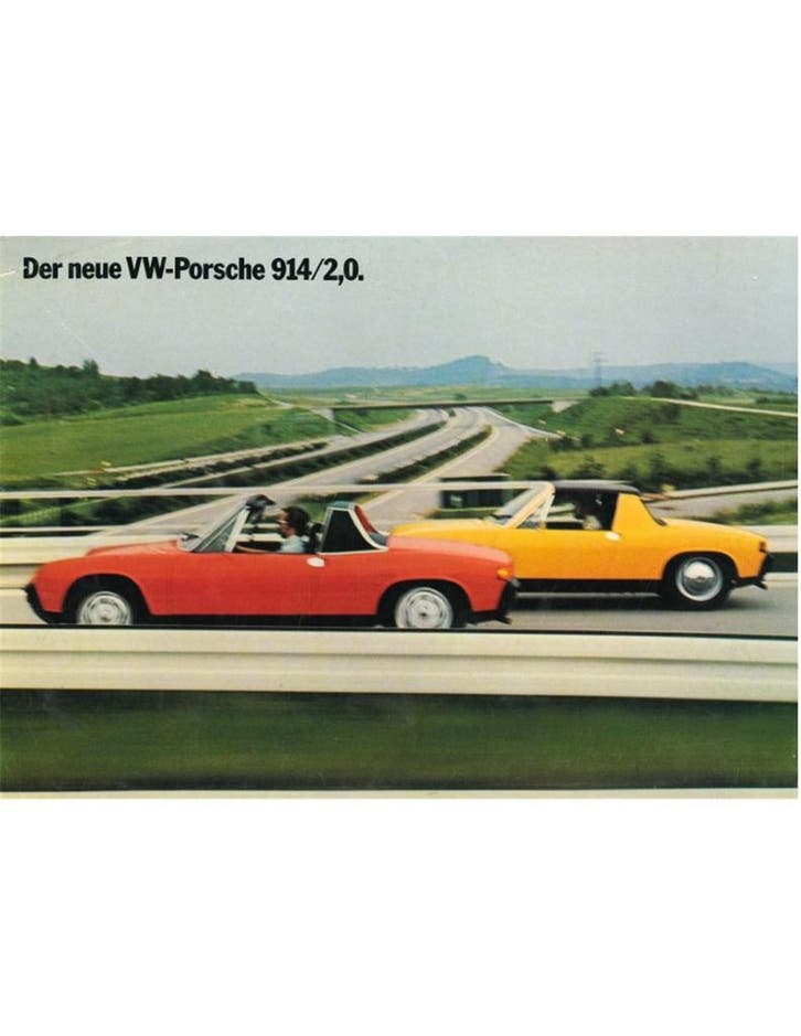 1969 PORSCHE 914 BROCHURE DUITS, Livres, Autos | Brochures & Magazines, Enlèvement ou Envoi