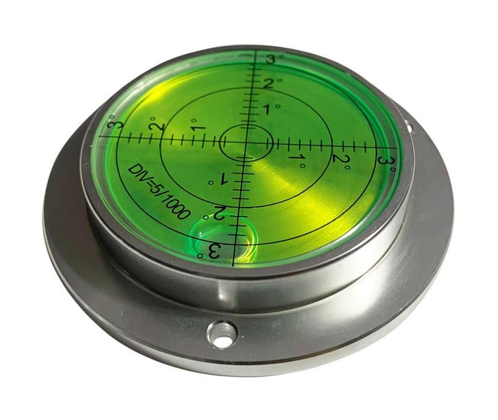 Grote ronde waterpas in aluminium behuizing (80x62x15 mm, z, Doe-het-zelf en Bouw, Gereedschap | Overige machines, Nieuw, Verzenden