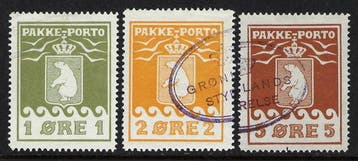 Groenland 1915 - Polar Bears pakketpost-set - N. 4/9, Gestempeld