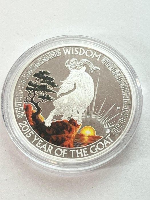 Tuvalu. 2015 - Good Fortune - Lunar Goat 2 coin set - 2 oz, Postzegels en Munten, Munten | Europa | Niet-Euromunten