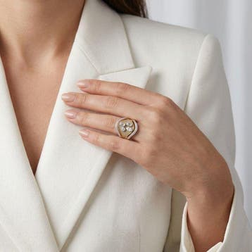 Ring - 14 karaat Geel goud - 3.03ct. tw. Diamant, Nieuw