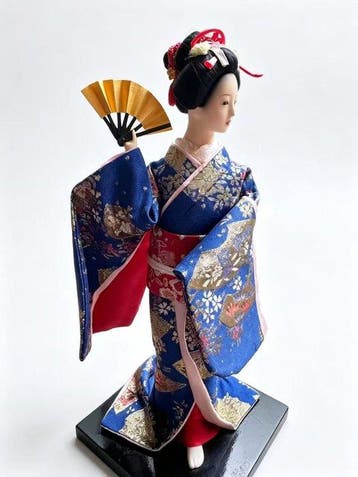 Beeldje, Japanese Geisha Doll - 30 cm - Hars