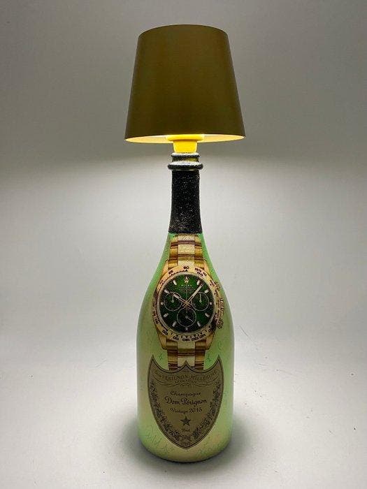 MVR - Dom Pèrignon Lamp - Rolex Daytona Gold, Antiquités & Art, Art | Objets design