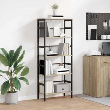 vidaXL Boekenplank 4-laags 40 x 29.5 x 115 cm Bewerkt hout, Verzenden, Nieuw
