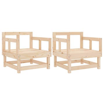 vidaXL Tuinstoelen 2 st massief grenenhout, Verzenden, Nieuw