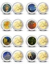 Europa. 2 Euro Various Years Vincent Van Gogh serie 1 (8, Postzegels en Munten