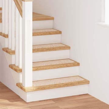 vidaXL Antislip Trapmatten 15 st 75 x 20 cm Crème PP, Doe-het-zelf en Bouw, Verzenden, Nieuw