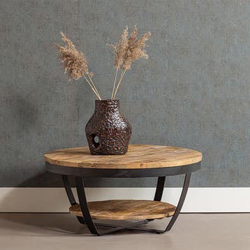 Salontafel Mangohout Rond Maeve 90 cm, Verzenden