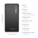 10.000mAh Externe Powerbank Noodaccu Oplader Charger, Verzenden