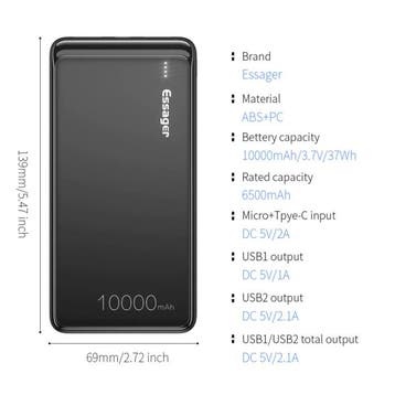 10.000mAh Externe Powerbank Noodaccu Oplader Charger, Verzenden