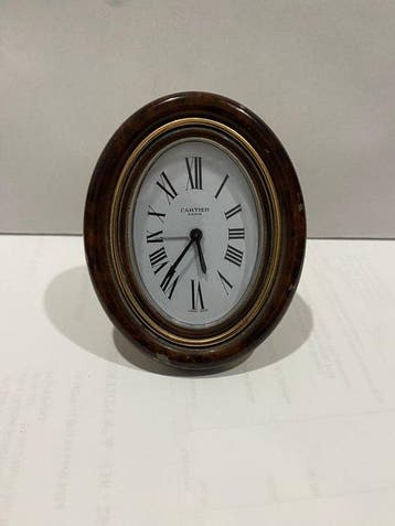 Réveil de voyage - Cartier - Plaqué or - 1960-1970, Antiquités & Art