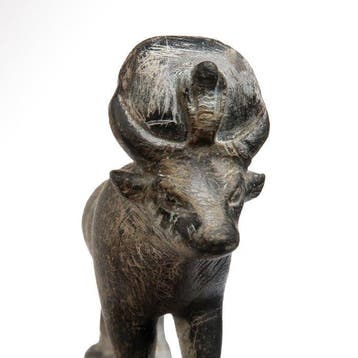 Oud-Egyptisch Speksteen Beeld van een Apis-stier