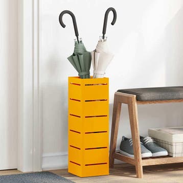 vidaXL Regen Paraplu Stand Mosterdgeel 15,5 x 15,5 x 49 cm, Verzenden, Nieuw