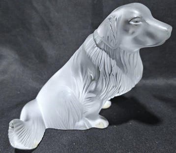 Lalique - Figuur - Grand Golden Retriever - Kristal, Antiek en Kunst