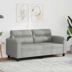 vidaXL Tweezitsbank / zetel 140 cm microvezelstof lichtgrijs, Verzenden, Nieuw