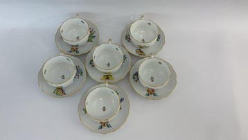 Herend - Tasse (6) - Porcelaine - Ensemble de tasses à thé