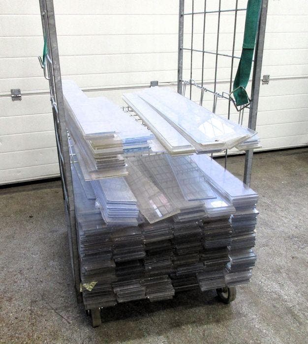 Plexiglas voorzetrand 99 x 0,5 x 9,5 cm, Articles professionnels, Aménagement de Bureau & Magasin | Entrepôt, Rayonnage & Stockage