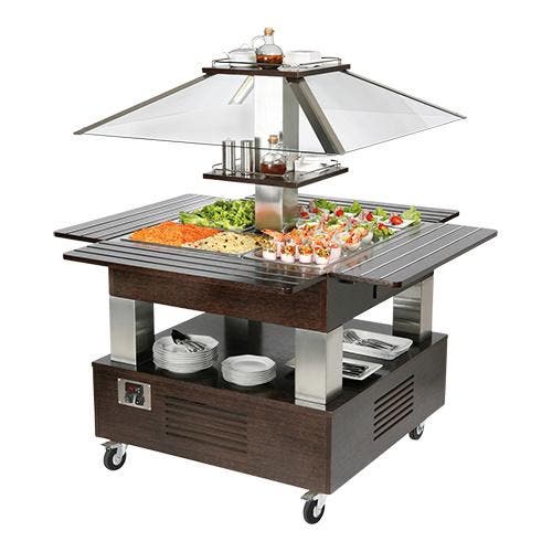 Buffet/salade-bar (cap.4xGN1/1) | 500W | Standaard voorzien, Zakelijke goederen, Horeca | Keukenapparatuur, Nieuw in verpakking