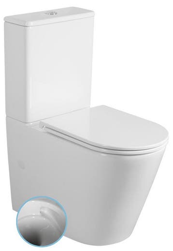 BWS AVI duoblok Rimless Glans wit Tornado Spoeling incl, Doe-het-zelf en Bouw, Ophalen of Verzenden, Nieuw, Overige typen