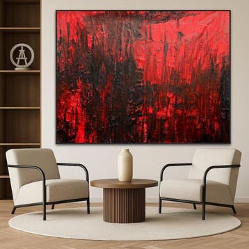 Giuseppe Panzica - Vol. 3770 - Rosso Panorama (130x100 XXL), Antiek en Kunst