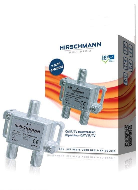 Hirschmann - VFC 2104 - Verdeelelement tweevoudig met F-a..., Huis en Inrichting, Woonaccessoires | Overige, Nieuw, Verzenden