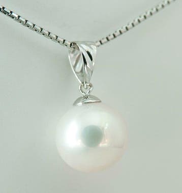 Sans prix de réserve - Pendentif - 18 carats Or blanc Perle