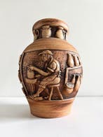 Rare West Germany - Knödgen Relief Vase - Knödgen - Vase -, Antiek en Kunst