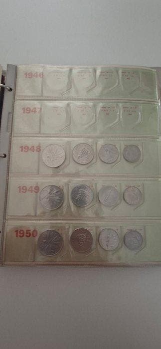 Italië. Album con collezione parziale - inclusi 9 argenti